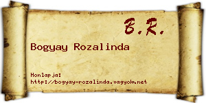 Bogyay Rozalinda névjegykártya